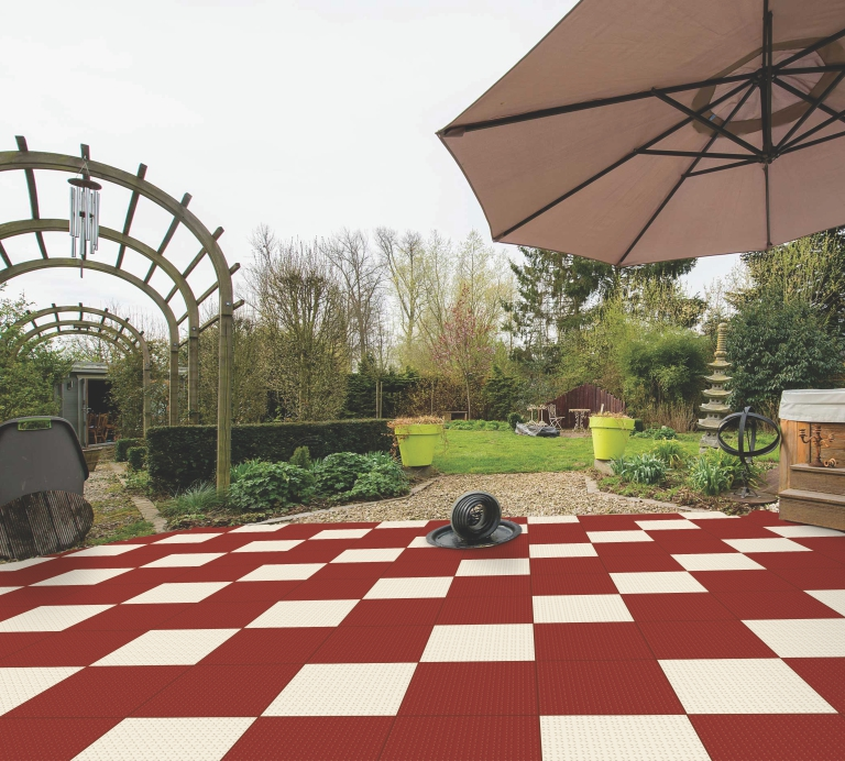 Checkered Terracotta 300x300 Mm Ruffian Matt Finish Outdoor Tile| Image 2