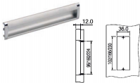 SH -3512-3 Livsmart Aluminium Shutter Handle 3512 - 96 mm| Image 1