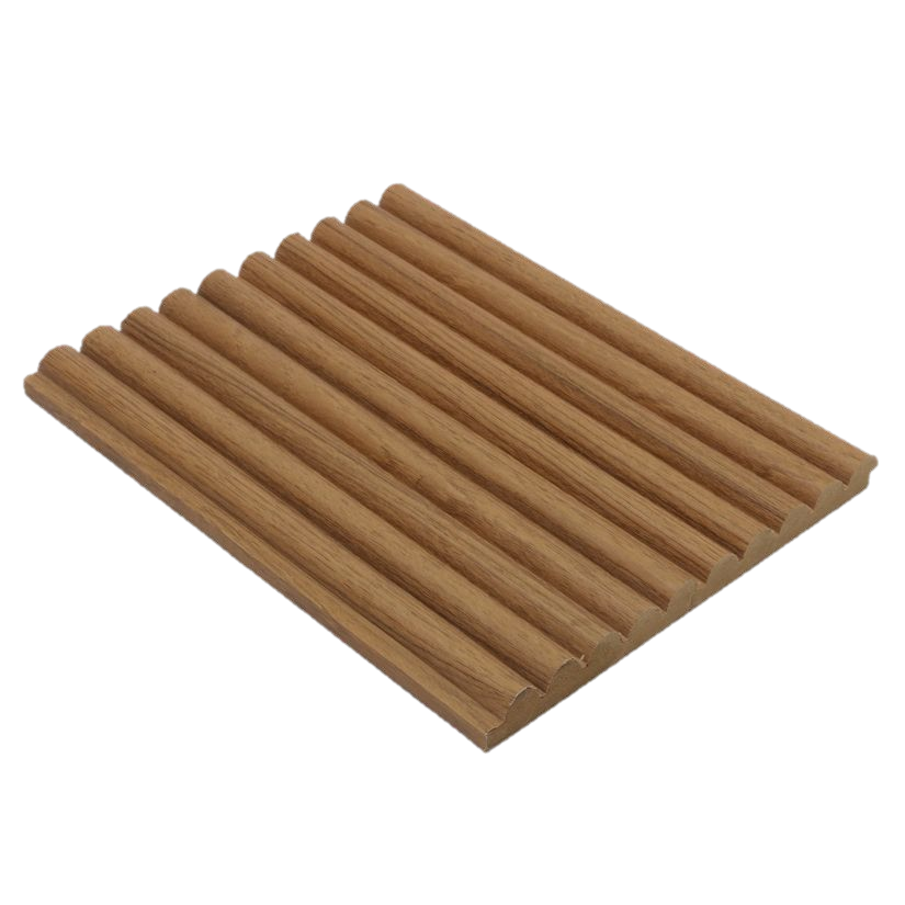 PN 00024 G Organic Brown Curve Pattern 9 Ft x 4.7 inch MDF HMR Grade Louver / Panel - 18 mm| Image 1