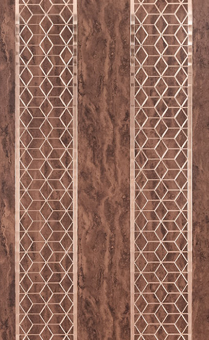 Element Decor ED1004 Imperial Luxury Panel Series Louvers/Panels | 8 ft x 2 ft | 4 mm Panels  Brown| Image 1