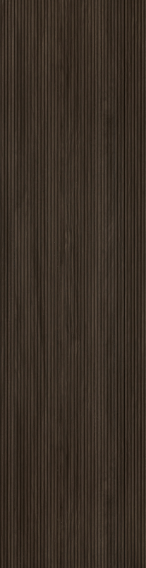 Elegant Brown Wood Finish Charcoal Louvers/Panel 8 ft x 1 ft - 6 mm | Ideal for Living Room, Bed Room, Feature Wall, Office | ED11014 Panels  Brown| Image 1