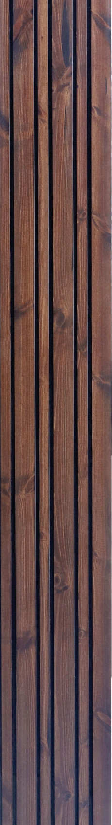 Brown Wooden Look Charcoal Louvers/Panel 9 ft x 11.2 inch - 12 mm | Ideal for Living Room, Bedroom, Feature Wall, Office, TV Cabinet | WK02 Panels  Brown| Image 1