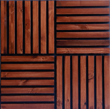 Brown Patterned Look Charcoal Louvers/Panel 9 ft x 11.2 inch - 12 mm | Ideal for Living Room, Bedroom, Feature Wall, Office, TV Cabinet | WK05 Panels  Brown| Image 1