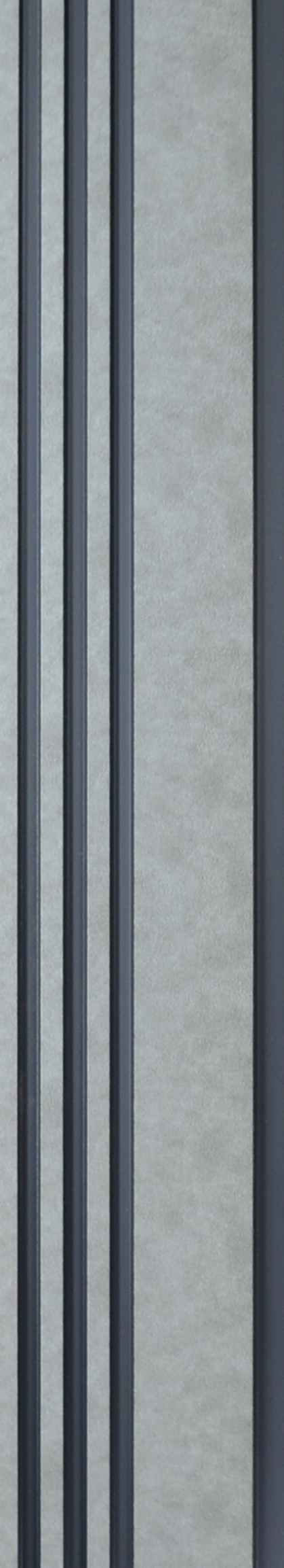 Patterned Finish Charcoal Louvers/Panels | 9.5 ft x 5 inch - 11 mm | SM 6105 Panels  Grey| Image 1