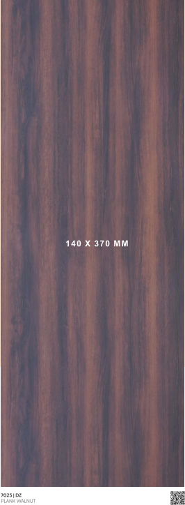 A close-up of a Brown 7025 DZ Plank Walnut with a Texture finish Liner Laminate available at Material Depot in Bangalore