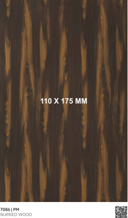 Material Depot laminates in bangalore - high quality image of a 7086 PM Burned Wood Dark Brown Liner Laminate from Halogen with Texture finish