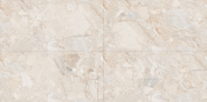 A close-up of aVoyati Crema  600x1200 mm Glossy Finish Floor Tile with a Glossy finish available at Material Depot in Bangalore