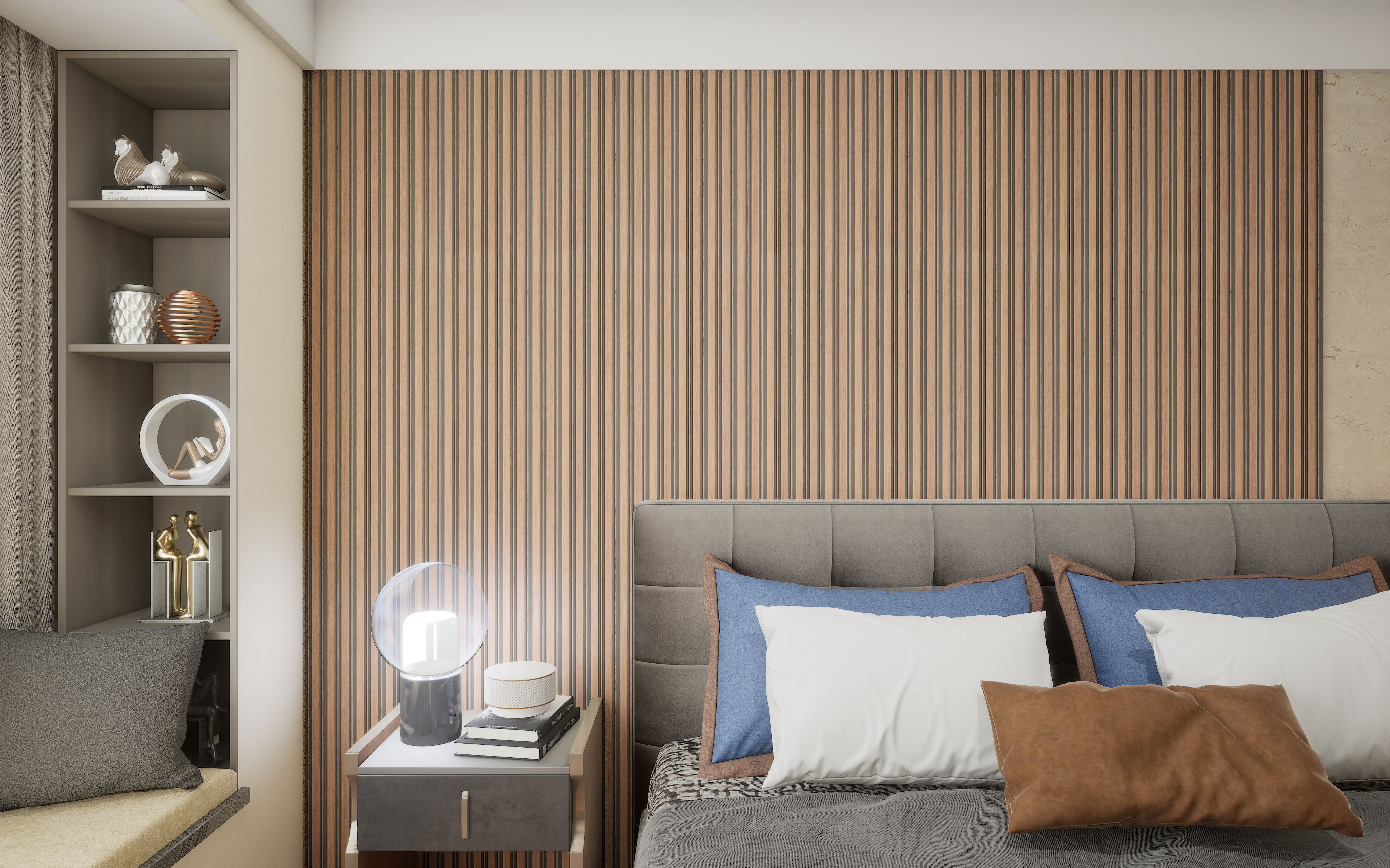 Brown Charcoal Louvers/Panels Display Clads Series | 8 ft x 5 inch | SA 1017 Panels  | Image 2