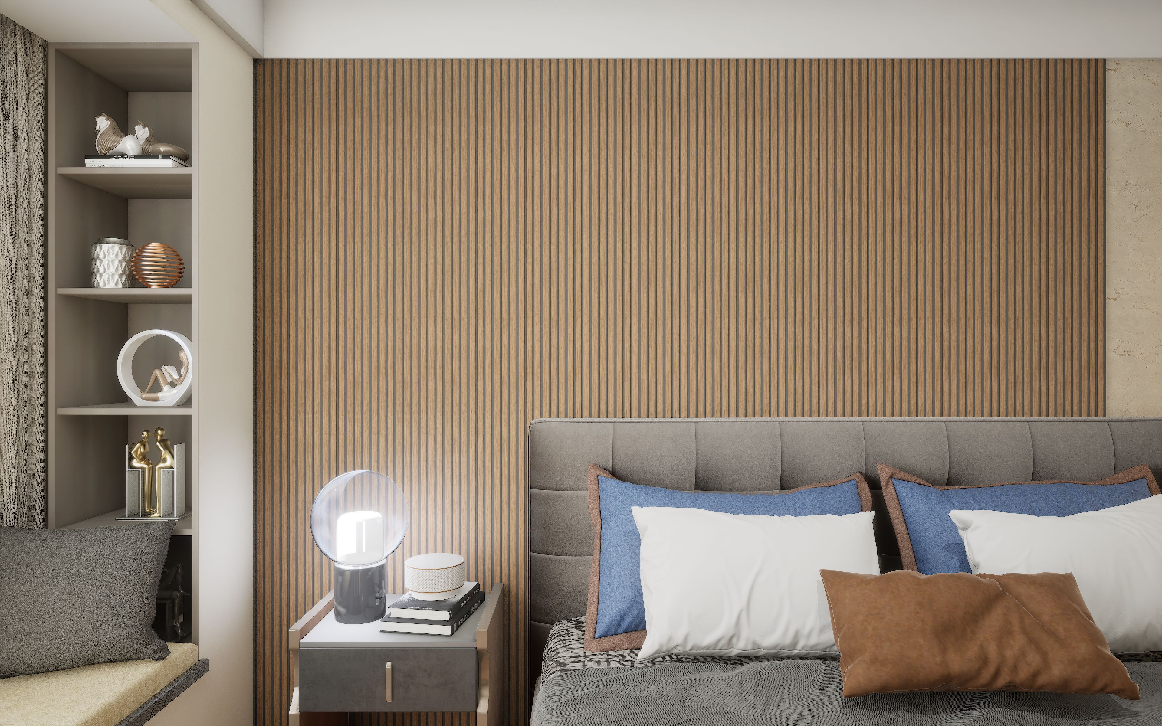 Brown Charcoal Louvers/Panels Sleek & Splendid Series | 8 ft x 5 inch | SA 1001 Panels  | Image 2