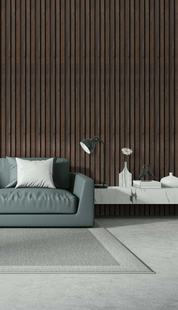 Wenge Charcoal Louvers/Panels Sleek & Splendid Series | 8 ft x 5 inch | SA 1009 Panels  | Image 2