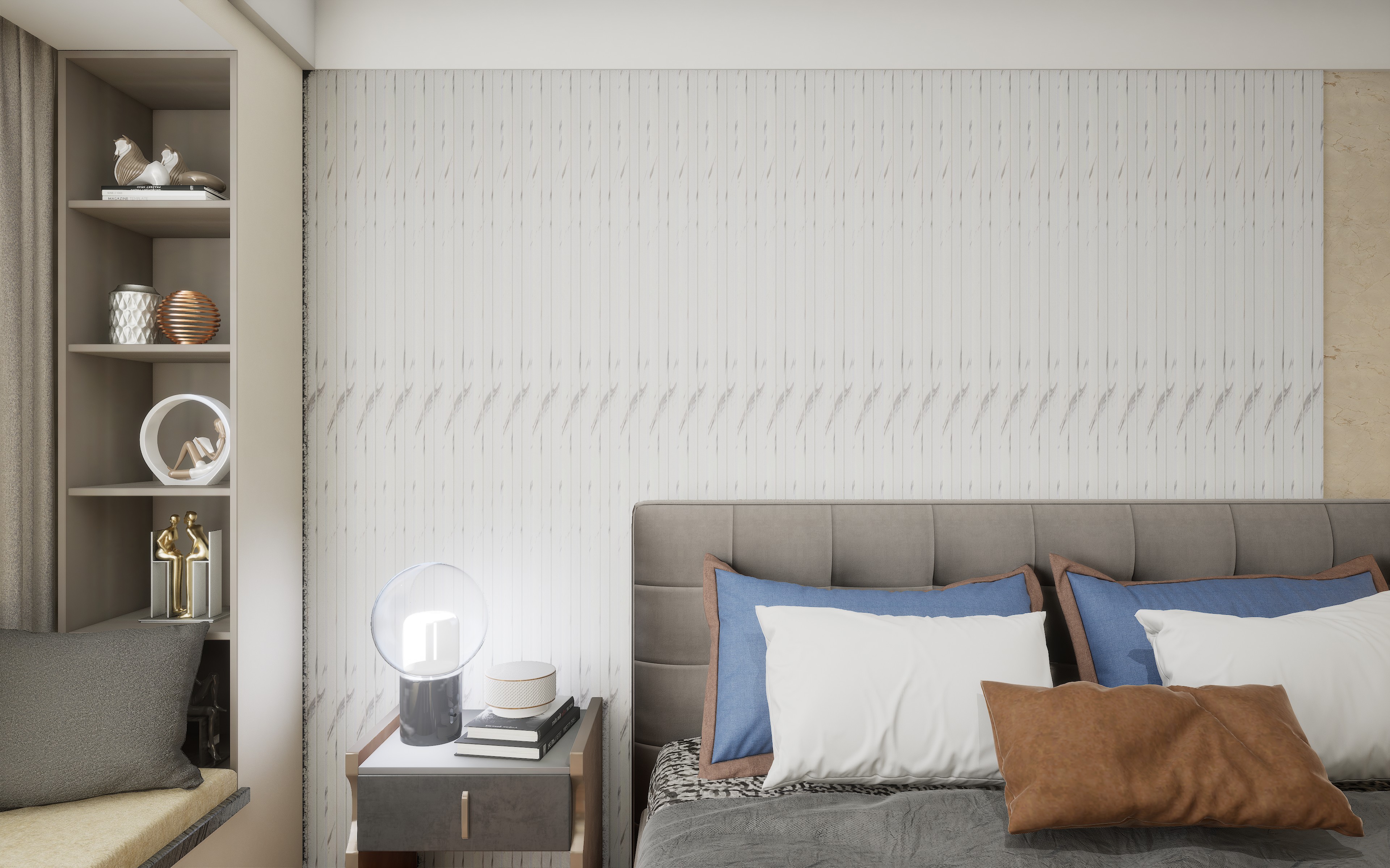White Charcoal Louvers/Panels Sleek & Splendid Series | 8 ft x 5 inch | SA 2006 Panels  | Image 2