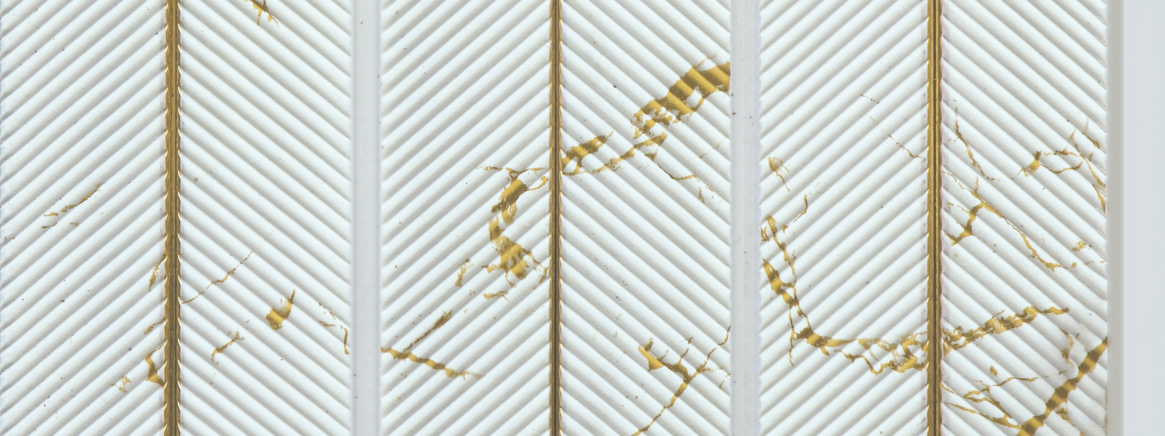White Marble Look Charcoal Louver/Panel 8 ft x 5.9 inch - 8 mm | Ideal for Living Room, TV Cabinet, Bedroom, Feature Wall, Office | CL 4212 | Image 01