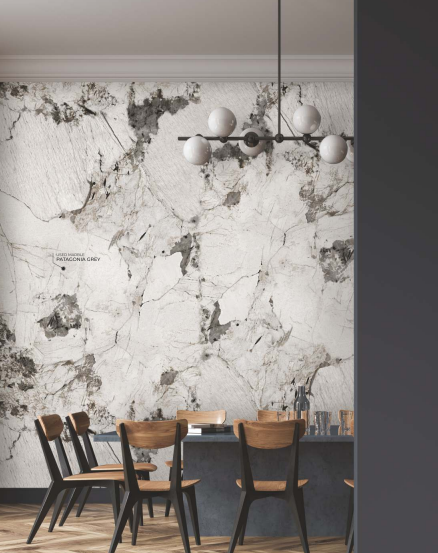 Patagonia Grey 8 ft x 4 ft High Gloss Finish Orison Series Marble Redefined PVC Laminate - 1.5 mm | Image 02
