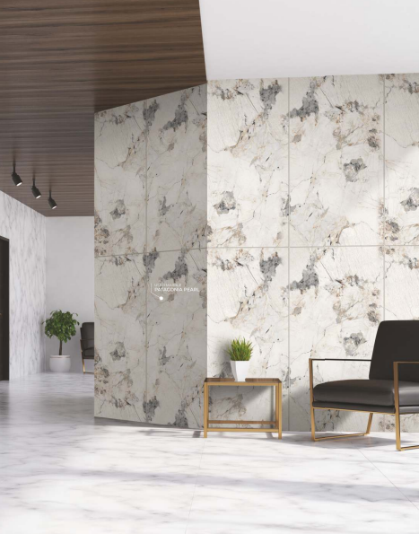 Patagonia Pearl 8 ft x 4 ft High Gloss Finish Orison Series Marble Redefined PVC Laminate - 1.5 mm | Image 02