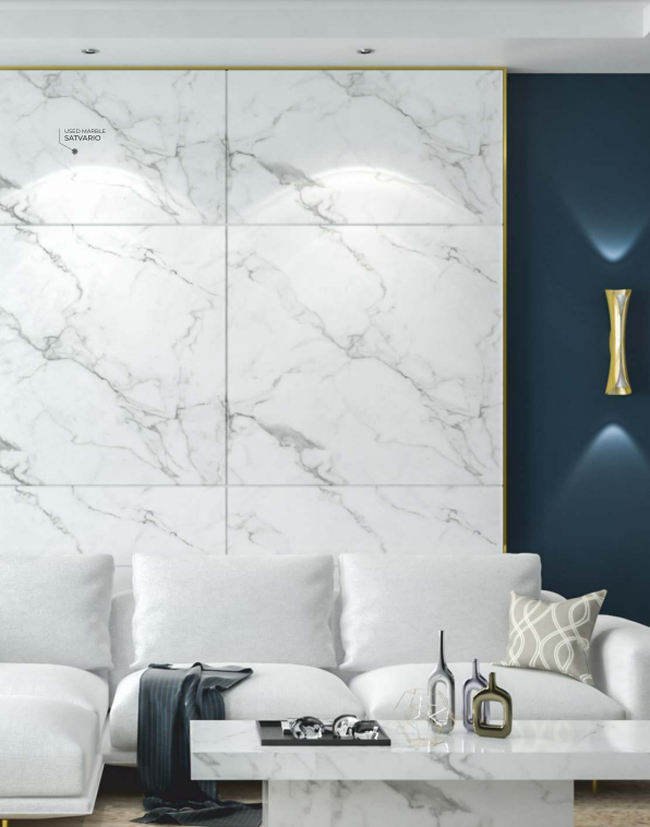 Satvario 8 ft x 4 ft High Gloss Finish Orison Series Marble Redefined PVC Laminate - 1.5 mm | Image 02