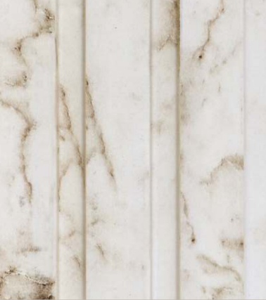 Ivory Marble Look Charcoal  Louvers 9.5 ft x 5 inch - 12 mm | Ideal For Living Room, TV Cabinet, Bedroom, Feature Wall, Office | 1C 01507 | Image 01