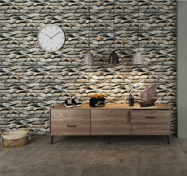 TL 00089 B Stone Grey 2 ft x 1 ft Stone Punch Finish Vitrified Wall Cladding Elevation Tile - 9 mm | Image 03