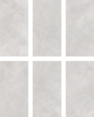 Endless Wall & Floor Tile TL 05940 Terravia Fenora Bianco 4 ft x 2 ft - Budget Friendly Vitrified Endless Glossy Finish - 8.5 mm | 6 Random Designs | Value for Money | Sutaible for Living Room, Bedroom & Bathroom