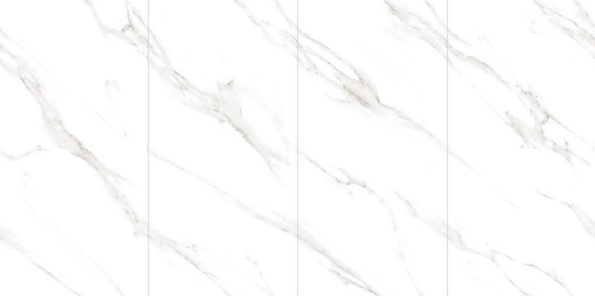 Endless Wall & Floor Tile TL 05964 Terravia Stellario Statuario 4 ft x 2 ft Vitrified Glossy Finish - 8.5 mm | 4 Random Designs | Sutaible for Living Room, Bedroom & Bathroom