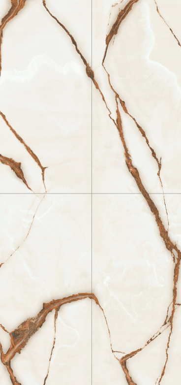 Raw Silk Onyx 1200x600 mm Glossy Finish Infinito Octane Glaze Vitrified Floor and Wall Tile - 9 mm | Image 1