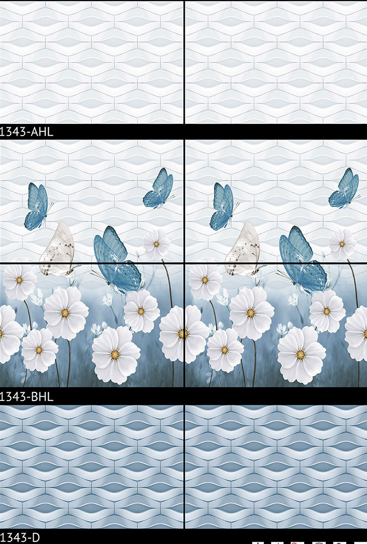 A1343 D set of Tiles  for Kitchen & Bathroom