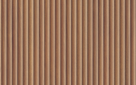 A close-up of a Brown DG 199 A 155 Wood Louvers with a Matte finish Decorative Laminate available at Material Depot in Bangalore