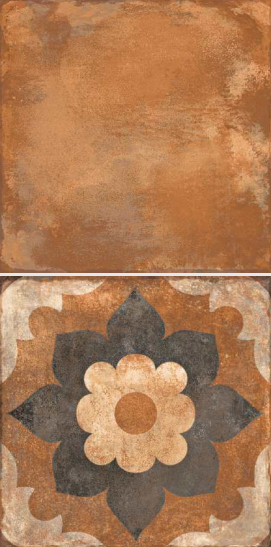 {SKU} Brown & Black 15 x 15 inch Heavy Duty Glazed Vitirified Floor Tile - 12 mm | Image 01