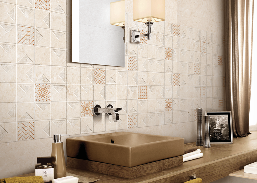 A close-up of a Mirori Beige with a Glossy finish available at Material Depot in Bangalore