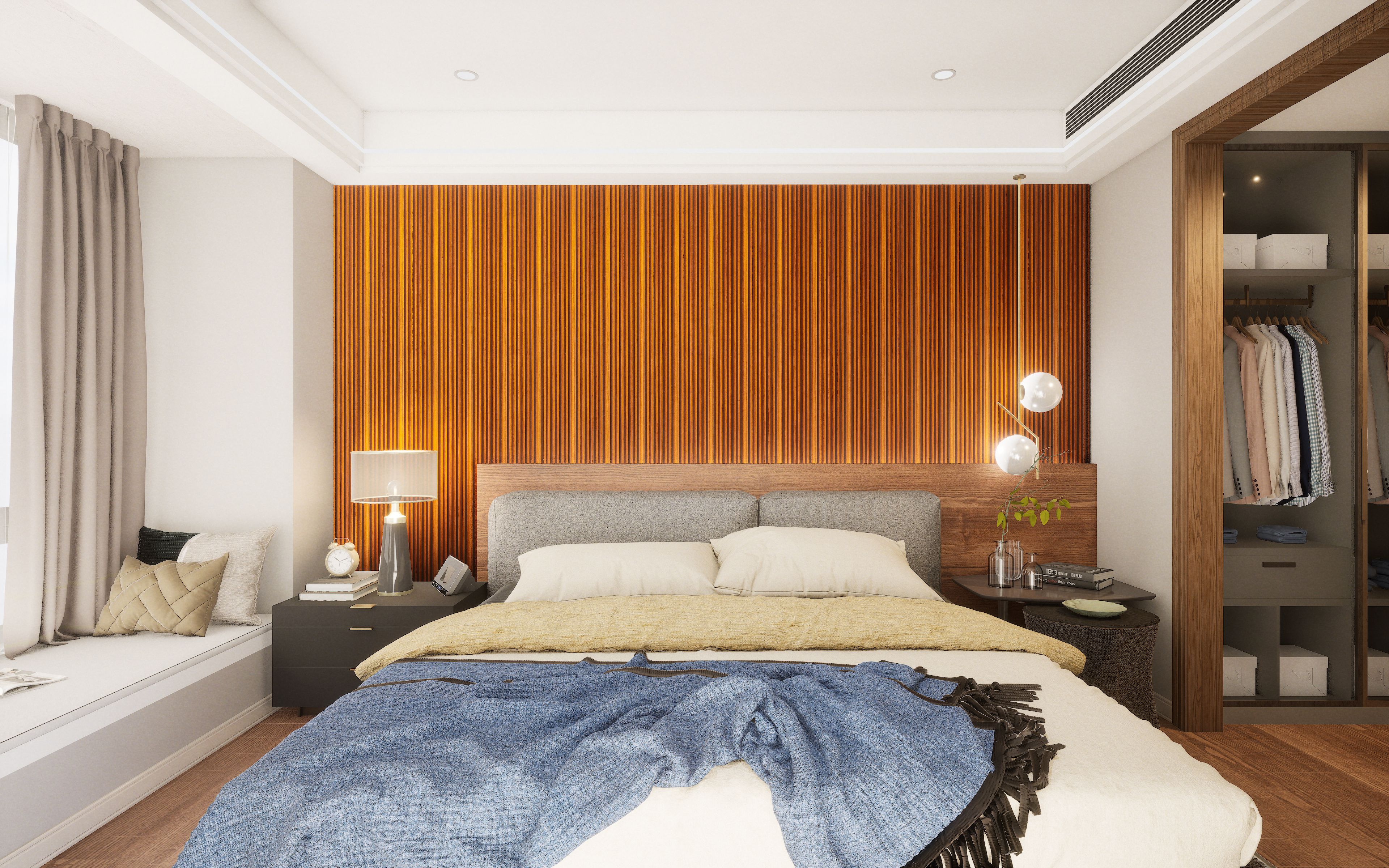 Elegant Brown Wood Finish WPC Louver/Panel 9.5 Ft x 6.5 inch - 23 mm | Ideal for Feature Wall, Living Room, Bedroom, Home, Office | Code 25 Panels  #a52a2a| Image 3