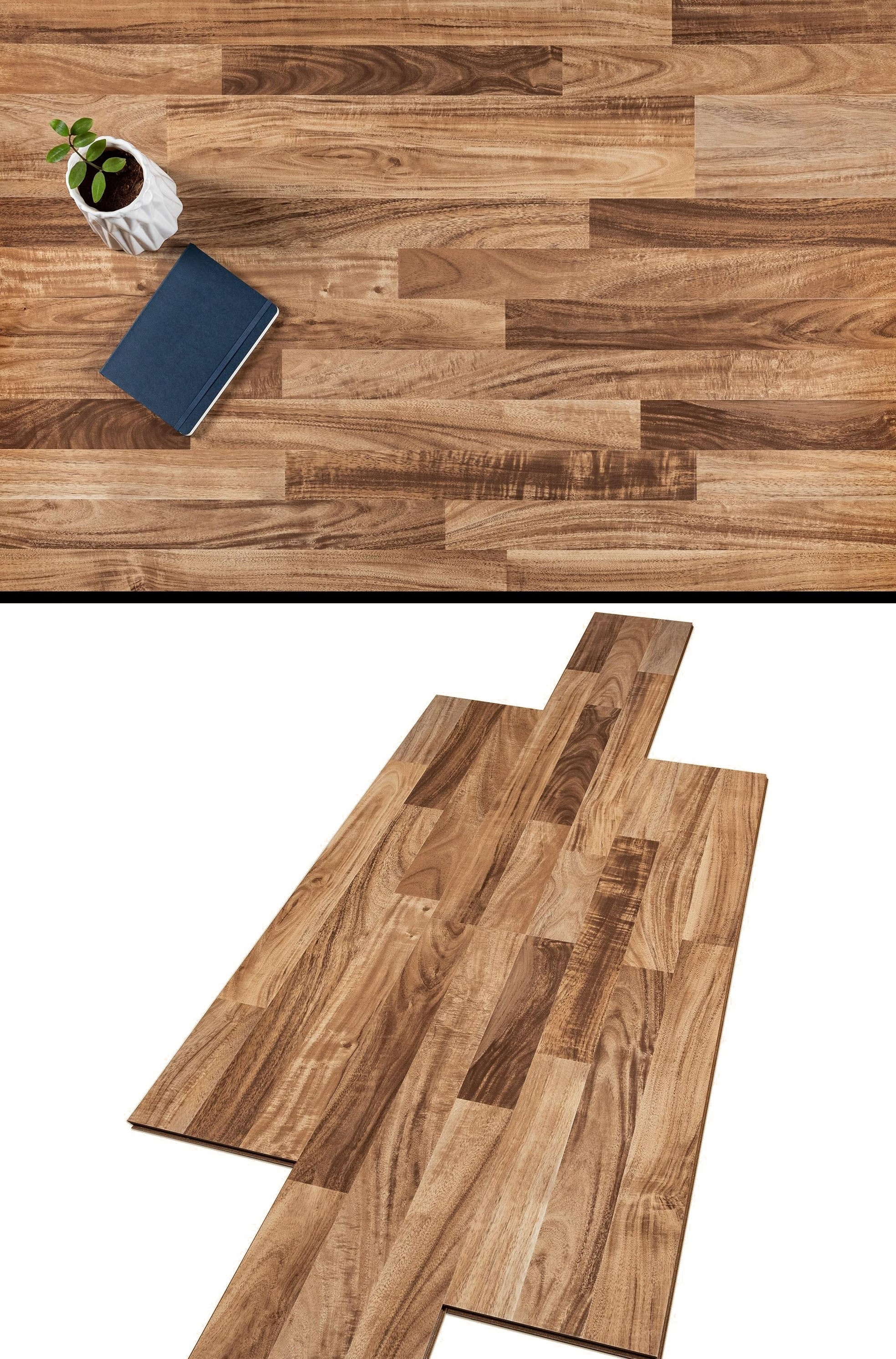 A close-up of a HDF Laminate Wood Floor Glossy Finish Gleam LF 00263 | 4 ft x 8 inch x 8 mm | AC4 Grade | Arc Click With Wax Coating | U Groove | Suitable for Flooring, Living Room, Bedroom available at Material Depot in Bangalore