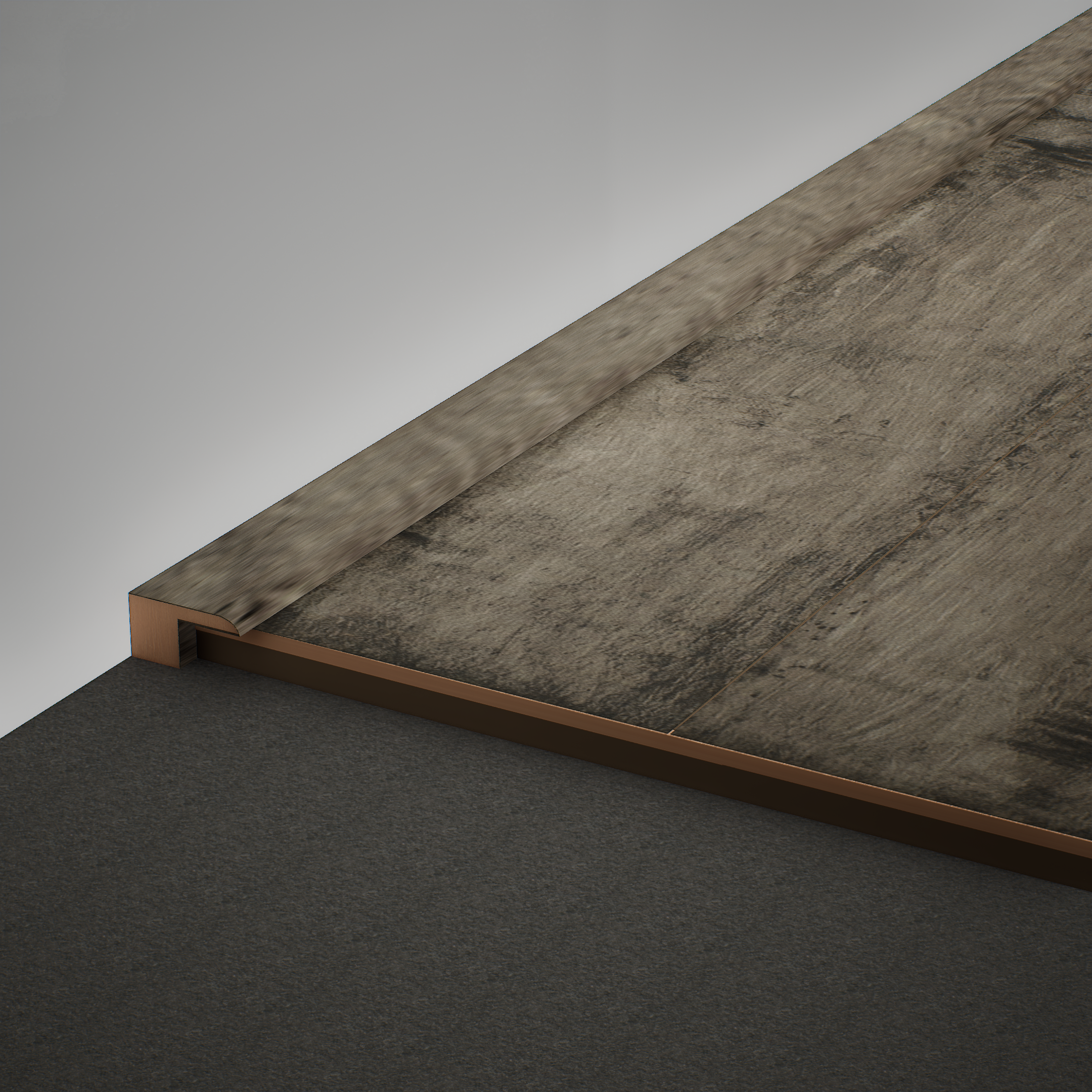 A close-up of a MDF Edge Profile Edge Flow PM 00379 R | 8 ft x 12 mm x 12 mm | Compatible for Laminate Wood Floor LF 00275 available at Material Depot in Bangalore