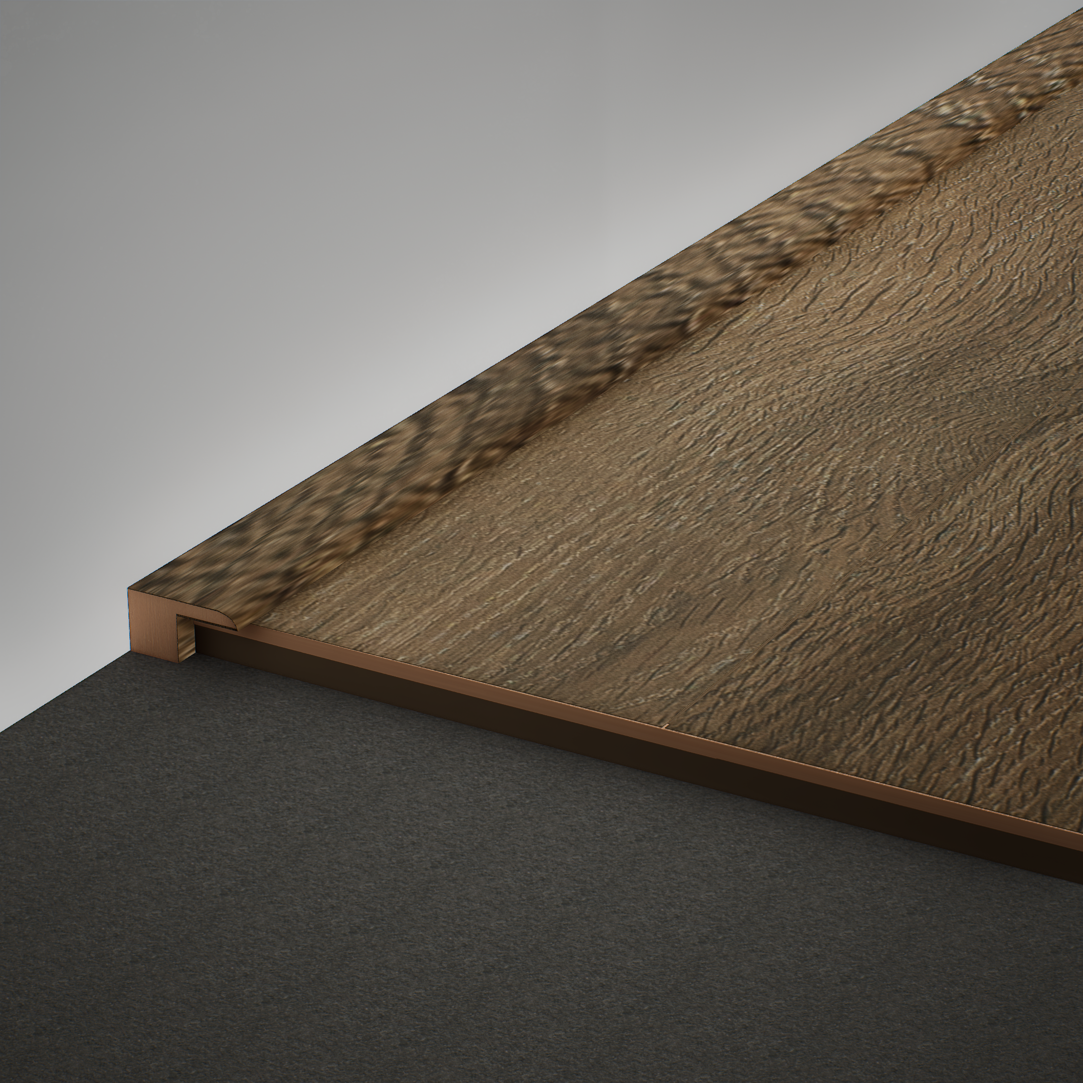 A close-up of a MDF Edge Profile Herringbone PM 00394 S | 8 ft x 16 mm x 12 mm | Compatible for Laminate Wood Floor LF 00296 available at Material Depot in Bangalore