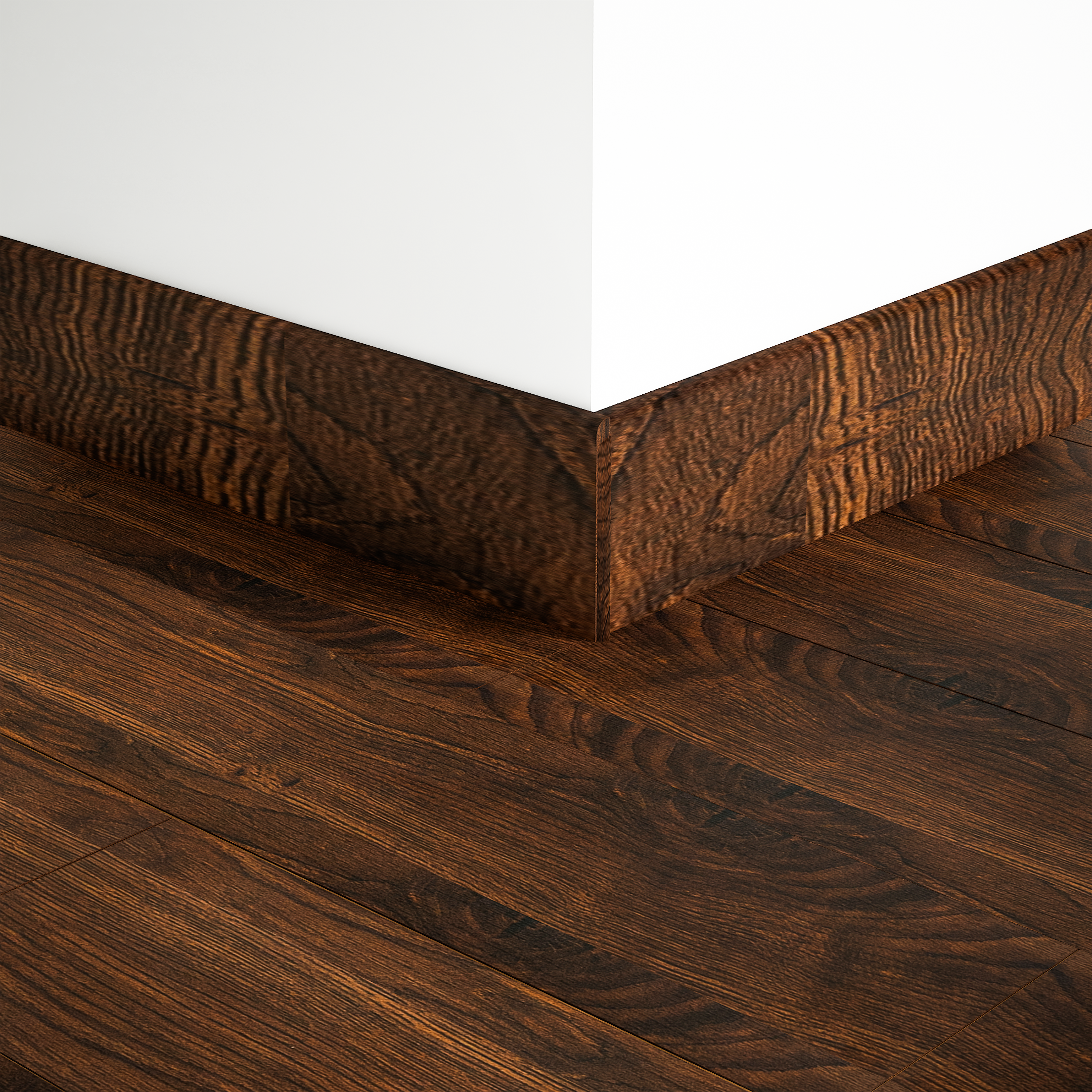 A close-up of a MDF Skirting Herringbone PM 00397 D | 8 ft x 2.5 Inch | Compatible for Laminate Wood Floor LF 00297 B available at Material Depot in Bangalore