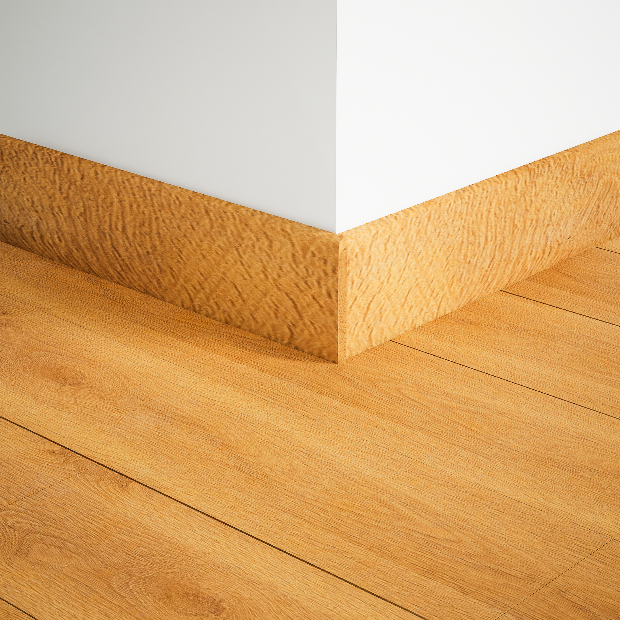 A close-up of a MDF Skirting Herringbone PM 00398 E | 8 ft x 3 Inch | Compatible for Laminate Wood Floor LF 00298 available at Material Depot in Bangalore