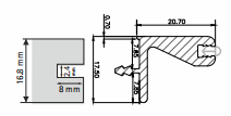 9283517 Edge Profile For Wall Cabinet - 3000 mm| Image 1