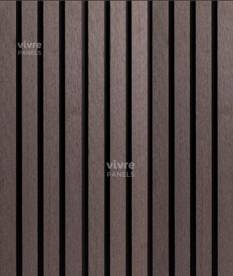 Vivre Panels Super Matt English Grey Woodclad Panel Series WPC Exterior Wall Panel/Panels | 9 ft x 8.6 inch - 26 mm | Vpex 5 Panels  Light Grey| Image 1