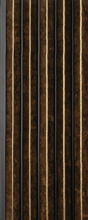 Urodecor 3516 Charcoal Louvers/Panels | 8 ft x 5 inch - 12 mm Panels  Brown| Image 1
