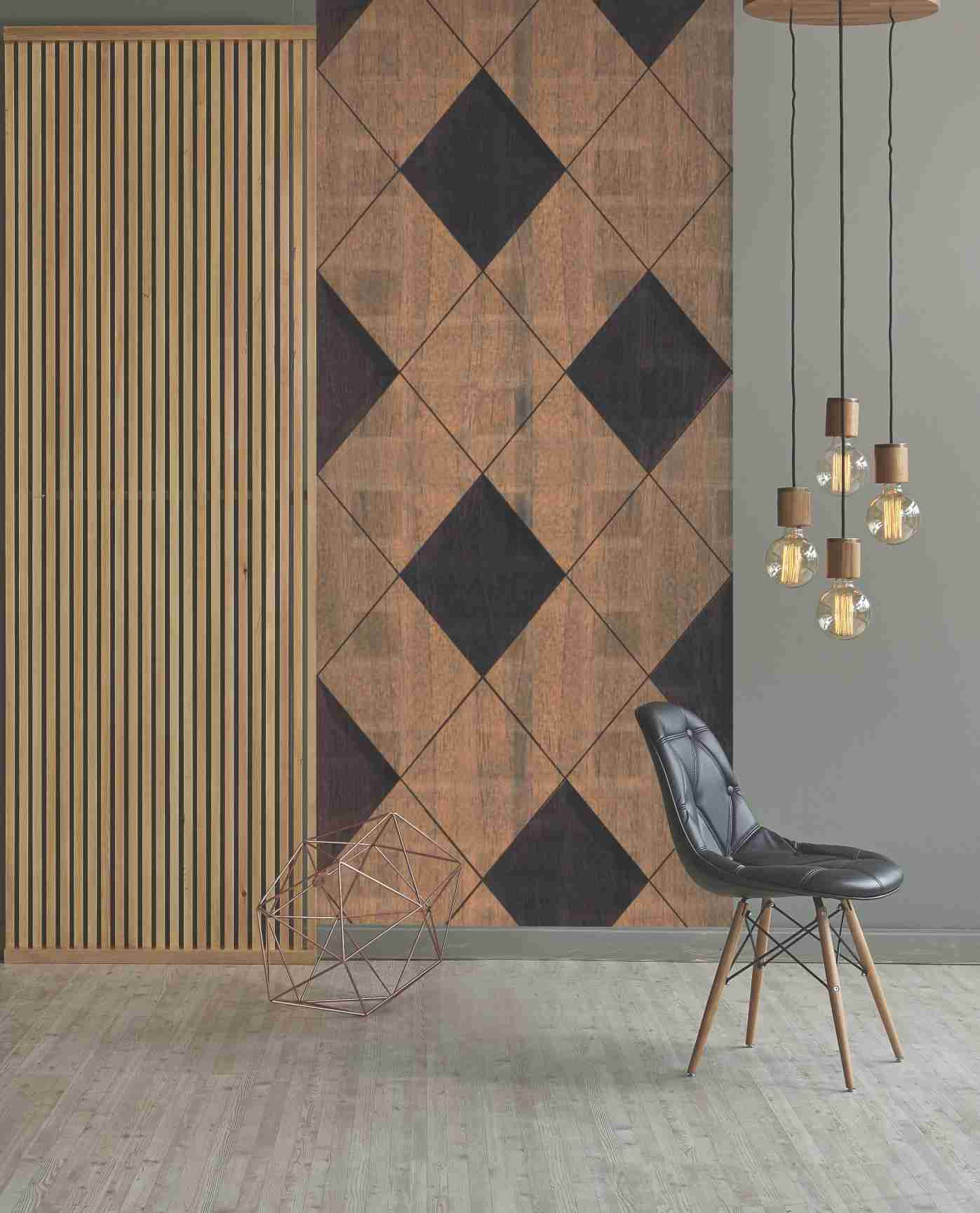 A Wardrobe cabinate application image of a 9257 SST Brown Decorative Laminate of 1 mm with a Texture finish available at Material Depot in Bangalore