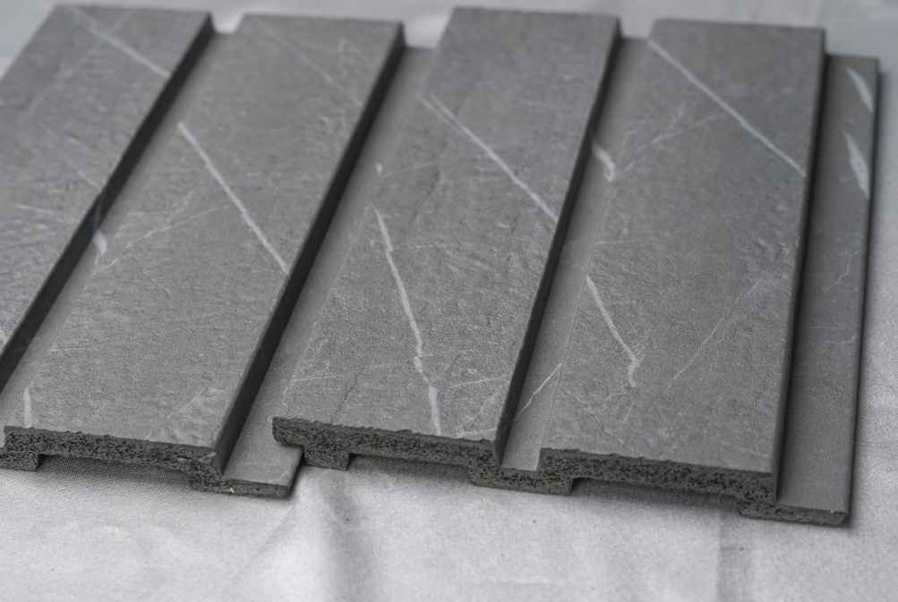 Pentone Marble Finish Grey Charcoal Louvers/Panels | 8 ft x 5 inch - 12 mm | PT 806 Panels  Grey| Image 2