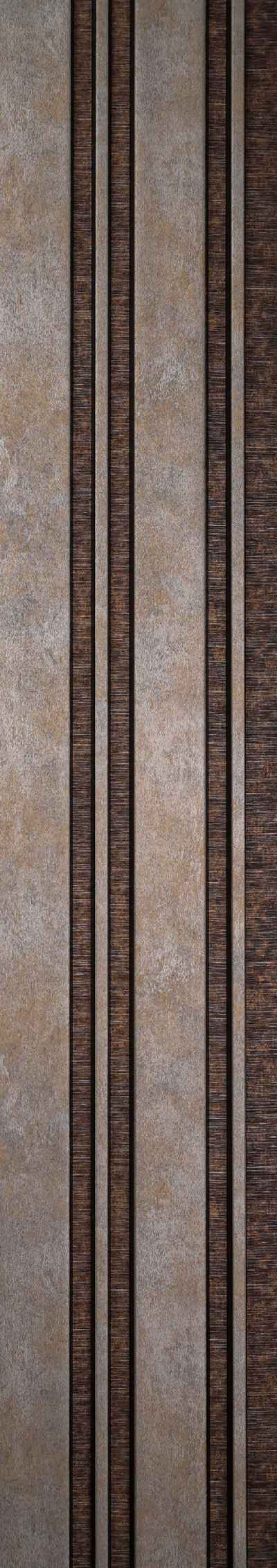 Pentone Patterned Finish Brown Charcoal Louvers/Panels | 8 ft x 5 inch - 12 mm | PT 814 Panels  Brown| Image 1