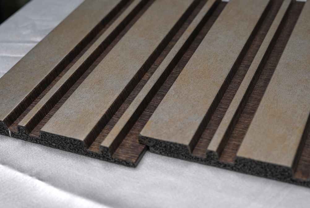 Pentone Patterned Finish Brown Charcoal Louvers/Panels | 8 ft x 5 inch - 12 mm | PT 814 Panels  Brown| Image 2