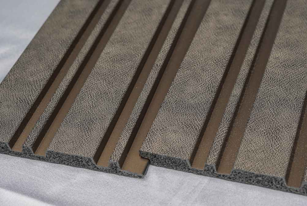 Pentone Patterned Finish Brown Charcoal Louvers/Panels | 8 ft x 5 inch - 12 mm | PT 815 Panels  Brown| Image 2