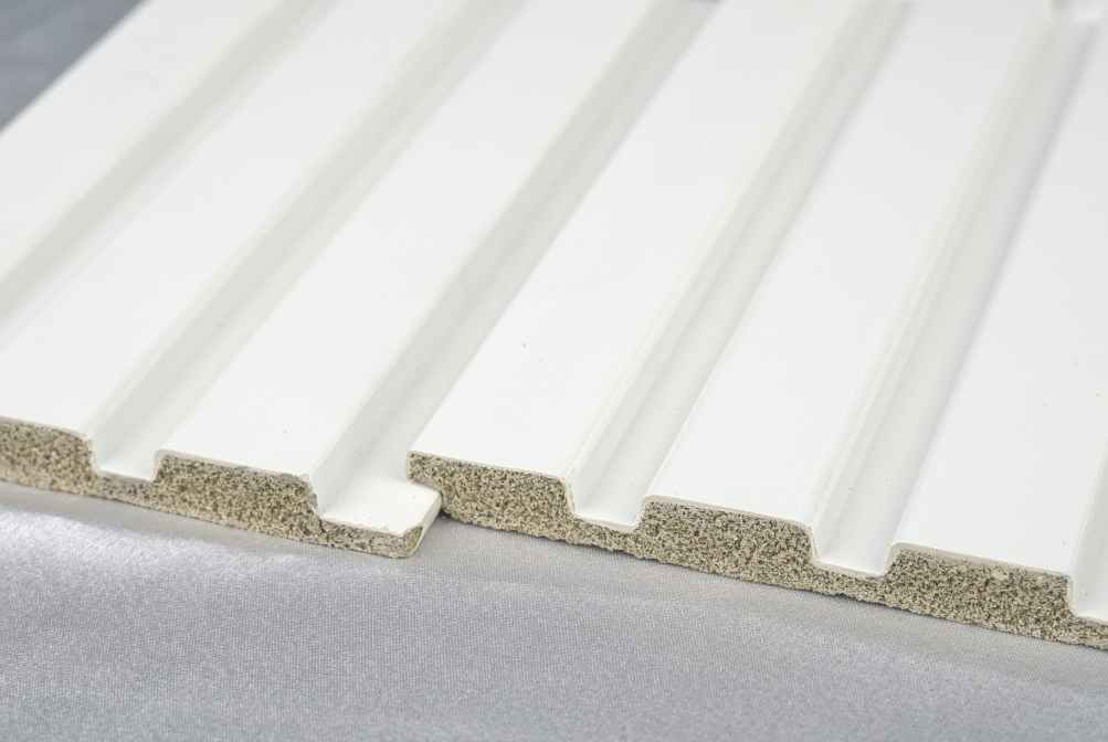 Pentone Plain Colour Finish White Charcoal Louvers/Panels | 8 ft x 5 inch - 12 mm | PT 821 Panels  White| Image 2