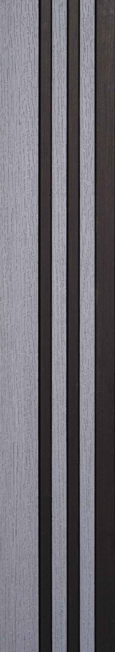 Pentone Wood Finish Grey Charcoal Louvers/Panels | 9.5 ft x 5.5 inch - 12 mm | PT 901 Panels  Grey| Image 1