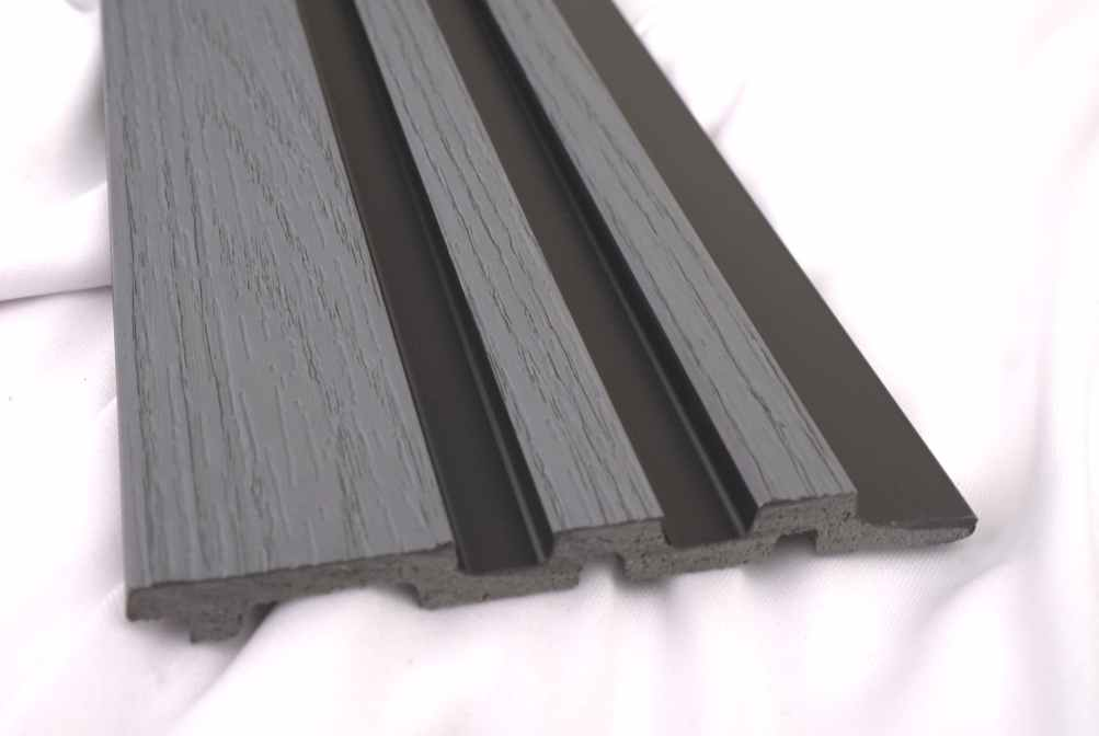 Pentone Wood Finish Grey Charcoal Louvers/Panels | 9.5 ft x 5.5 inch - 12 mm | PT 901 Panels  Grey| Image 2