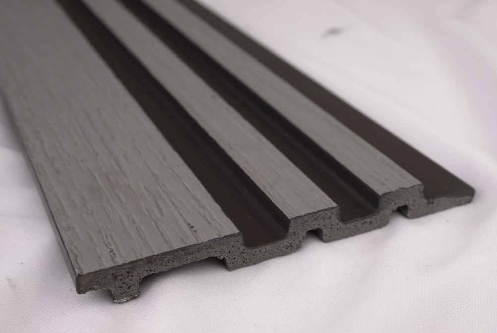 Pentone Wood Finish Grey Charcoal Louvers/Panels | 9.5 ft x 5.5 inch - 12 mm | PT 903 Panels  Grey| Image 2