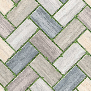 TL 01607 Ash Grey & Green 16 x 16 inch Matte Finish Vitrified Parking Floor Tile - 12 mm | Image 01