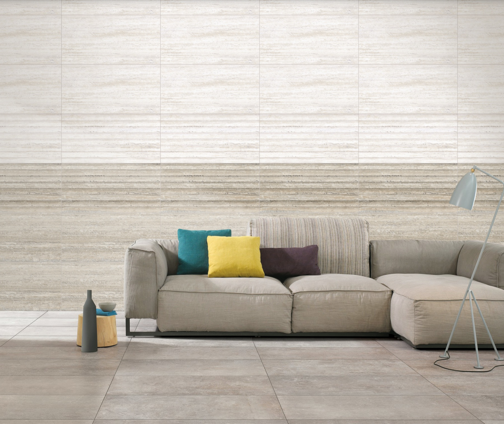 Travertine Beige Decor 1 600x300 mm  Matte Finish Digital Wall Tile| Image 2