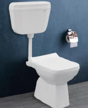 Ivory Color Square Concealed Water Closet (Includes : EWC + Seat Cover + Flushing Cistern) 505x340x400 mm - Total Set| Image 1