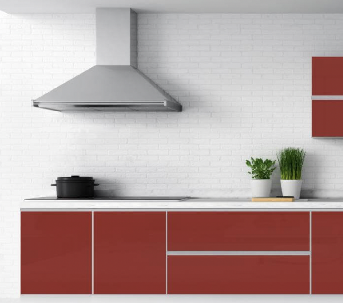 Classic Series Pop  Flame Red 3210 ft x 2400 ft (3210x2400 mm) Laquered Glass - 6 mm| Image 1